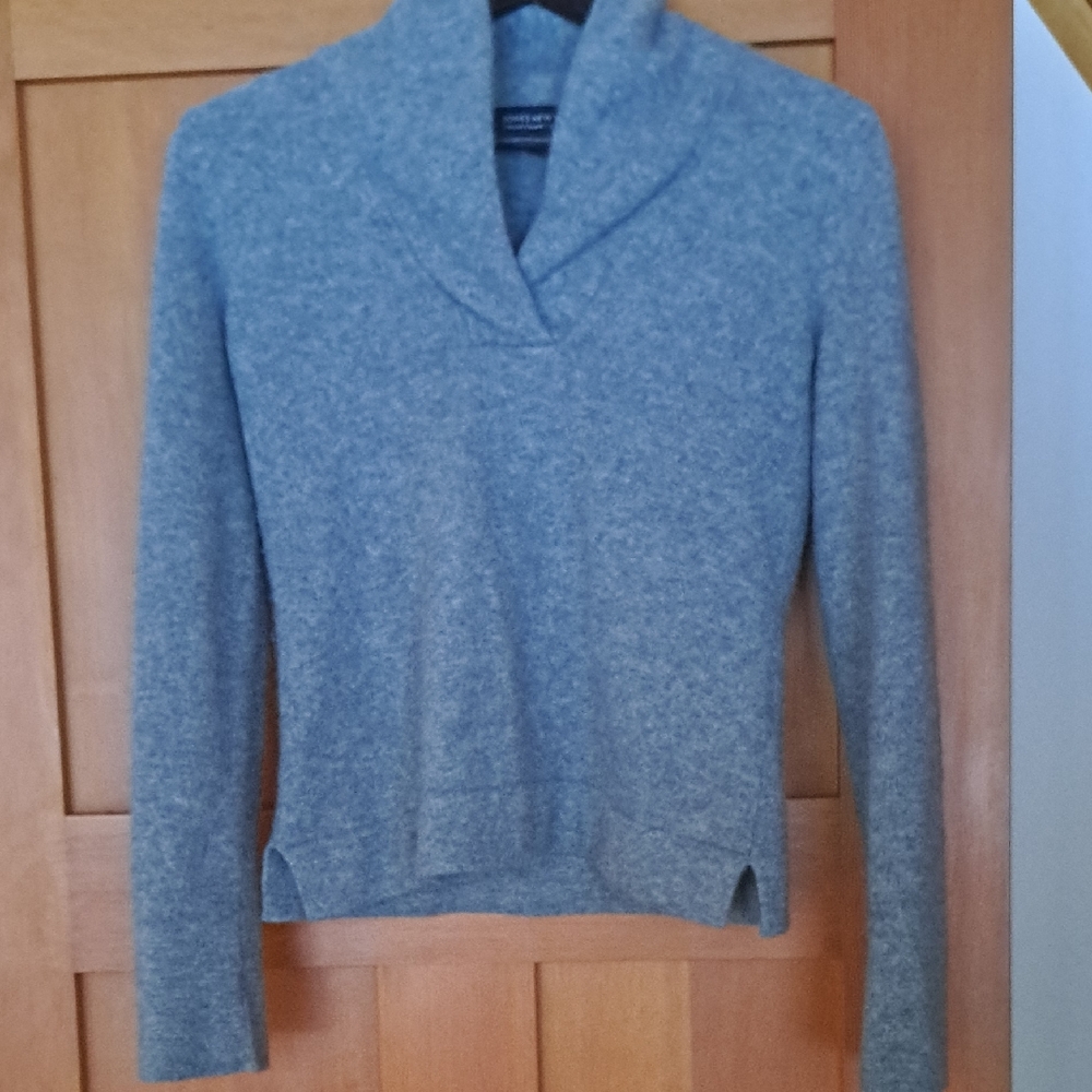 Cashmere Jones New York Grey Cowl Neck Sweater